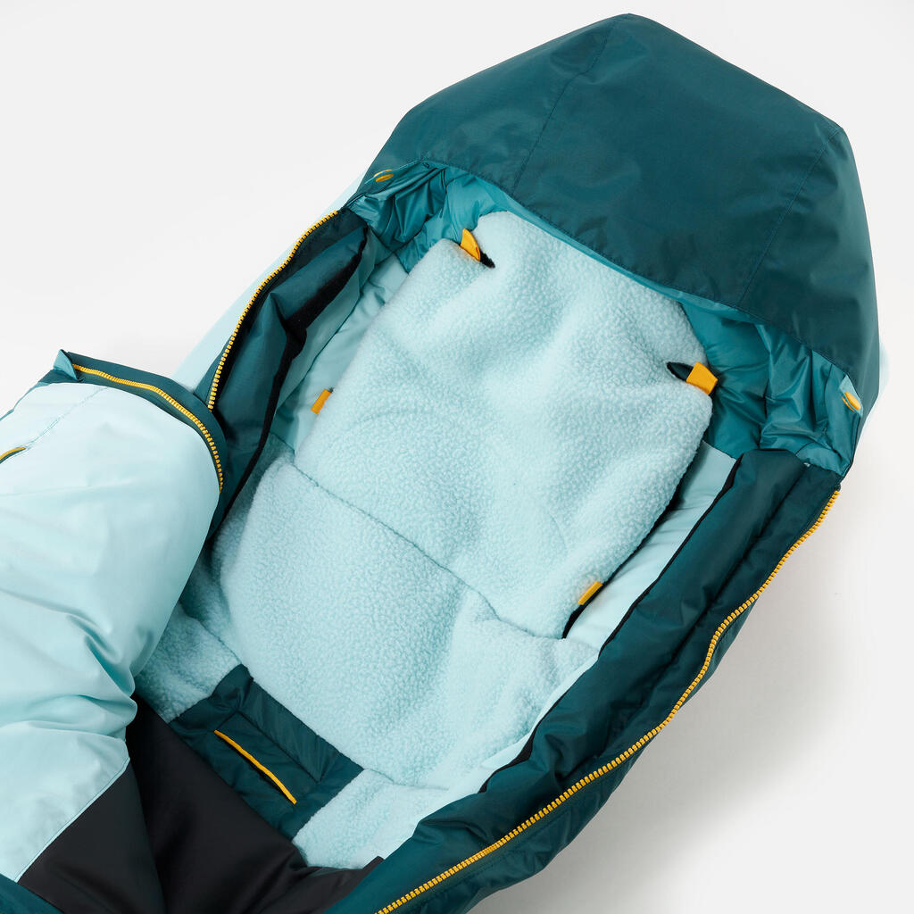 Very Warm Waterproof Adjustable -25°C Baby Footmuff - Turquoise